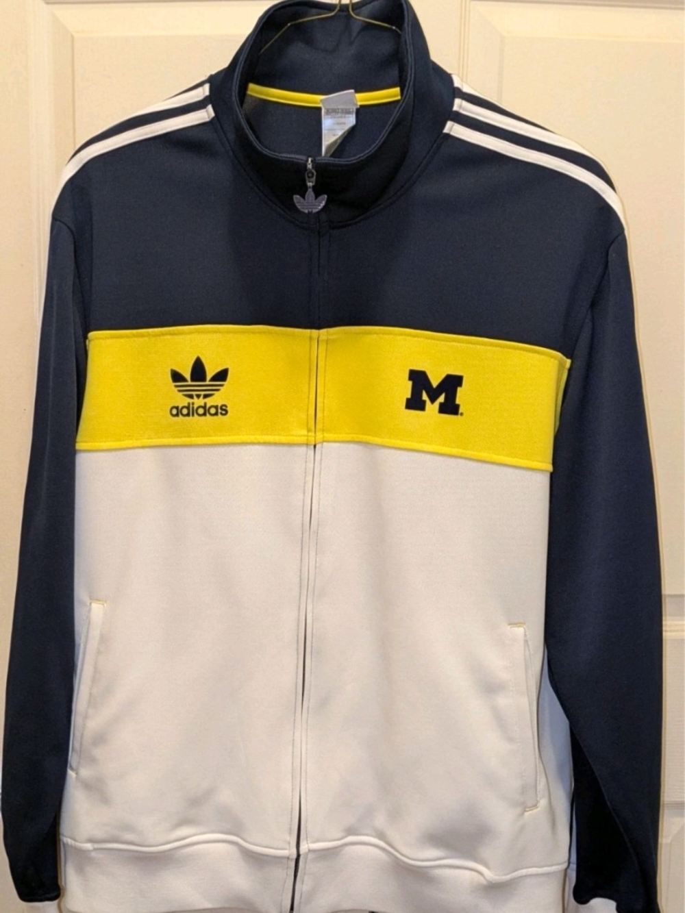 Michigan Adidas Track Jacket Size 2XL-Retro Adidas Logo On Campus